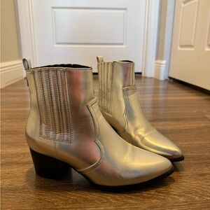 Metallic Cowboy Booties